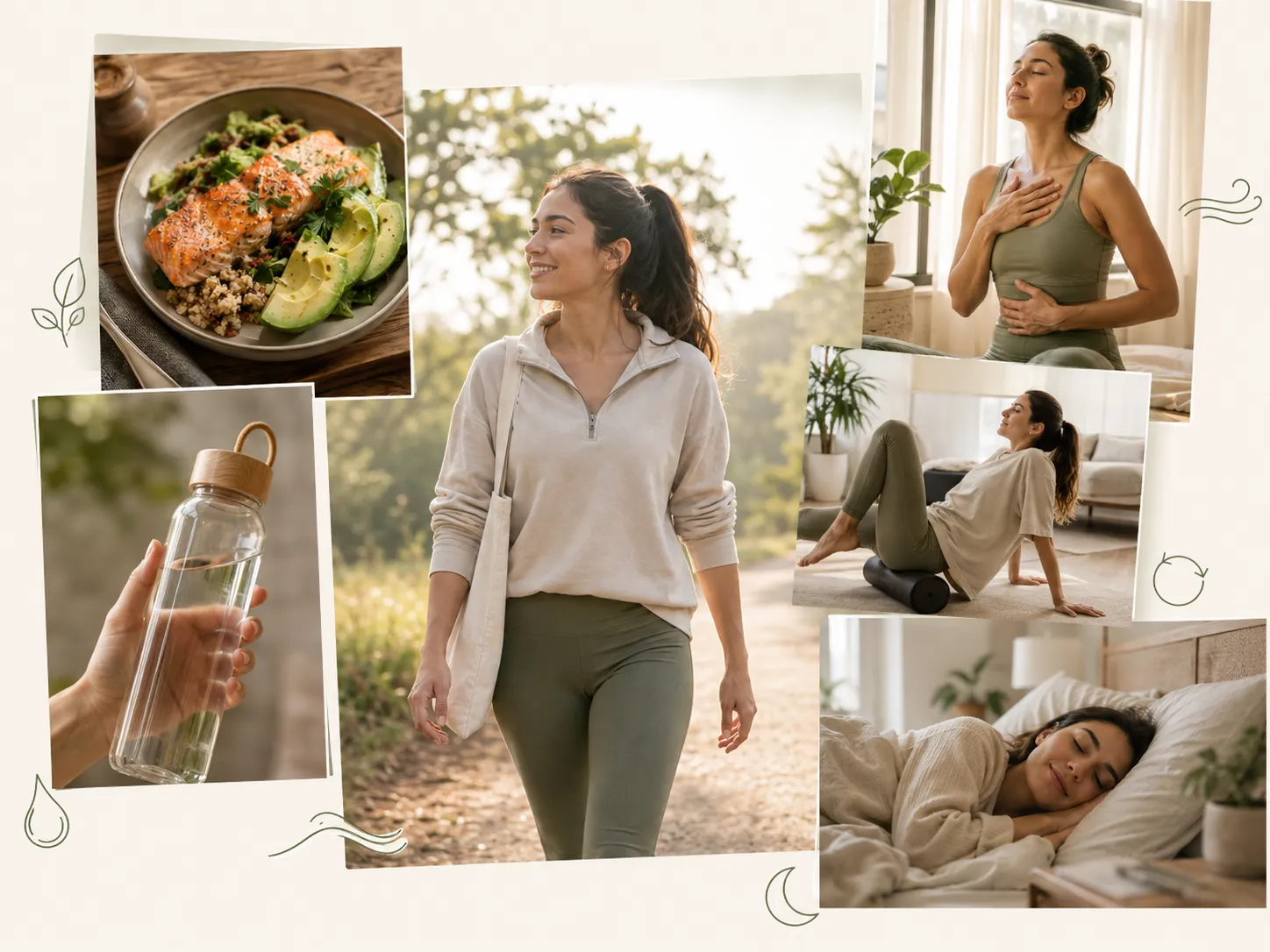 Balanced healthy meal with vegetables