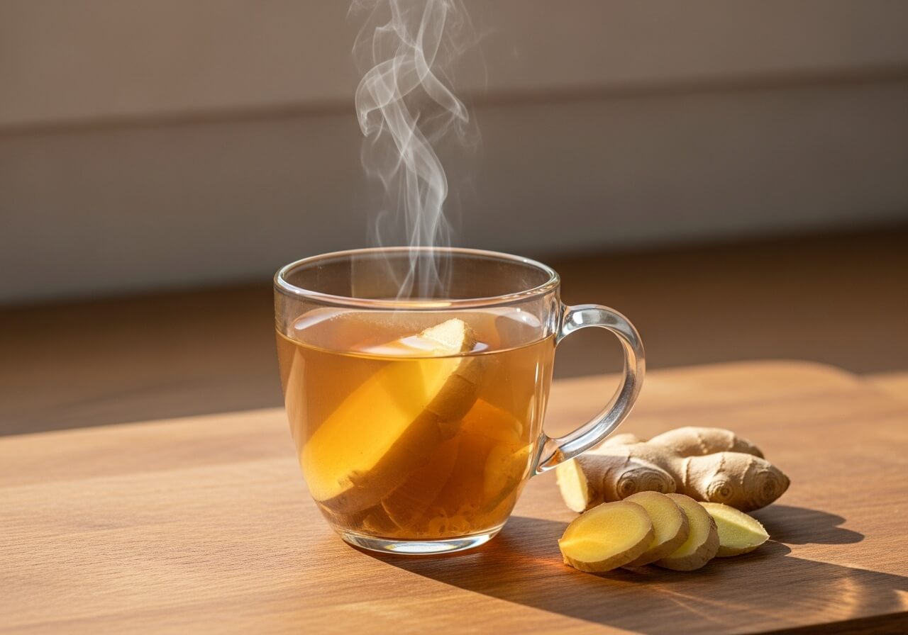 ginger tea as a simple pre-meal digestive support — food combining digestion