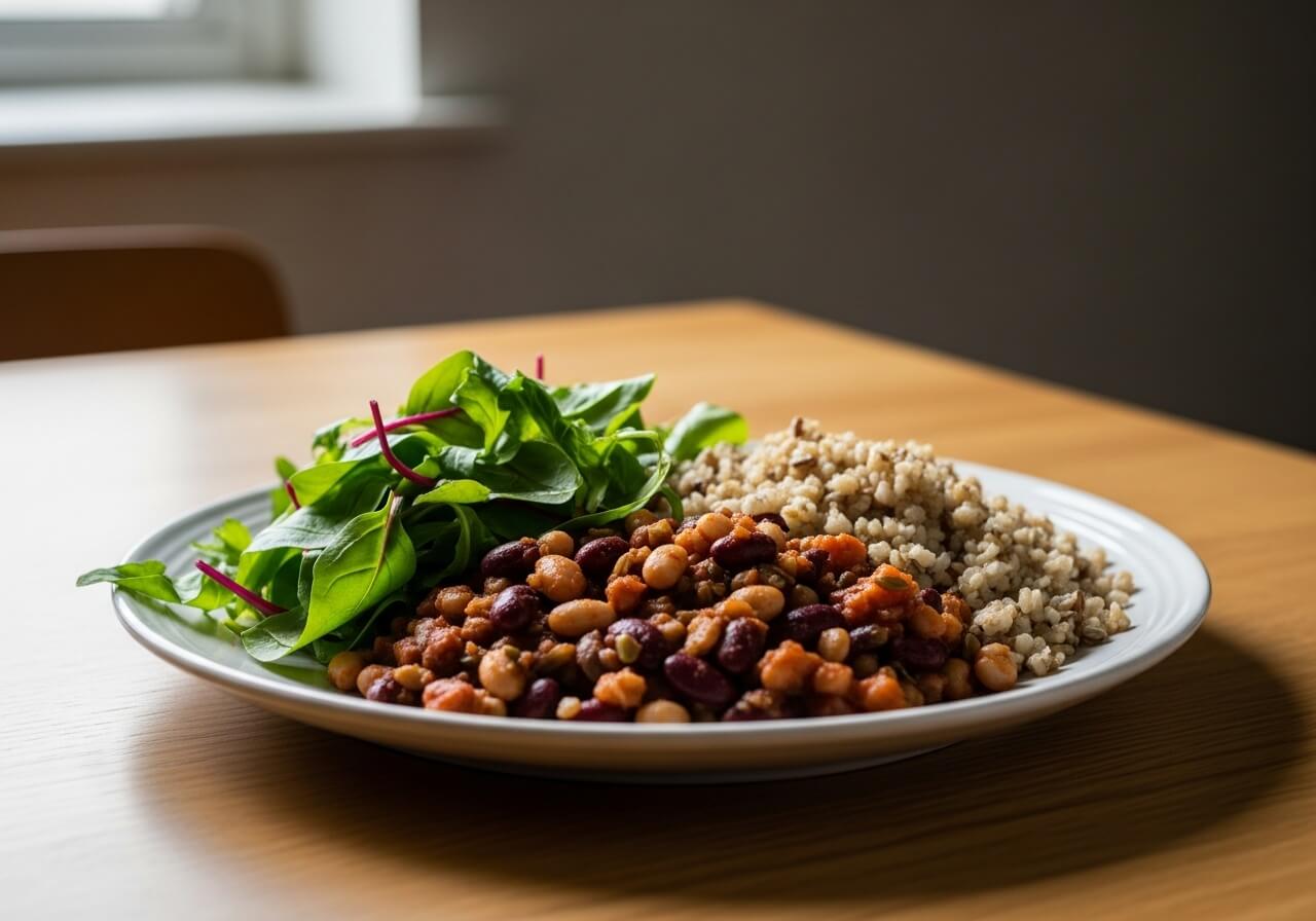 Show a meal that is likely to cause digestive discomfort during hard training — gut health nutrition fitness