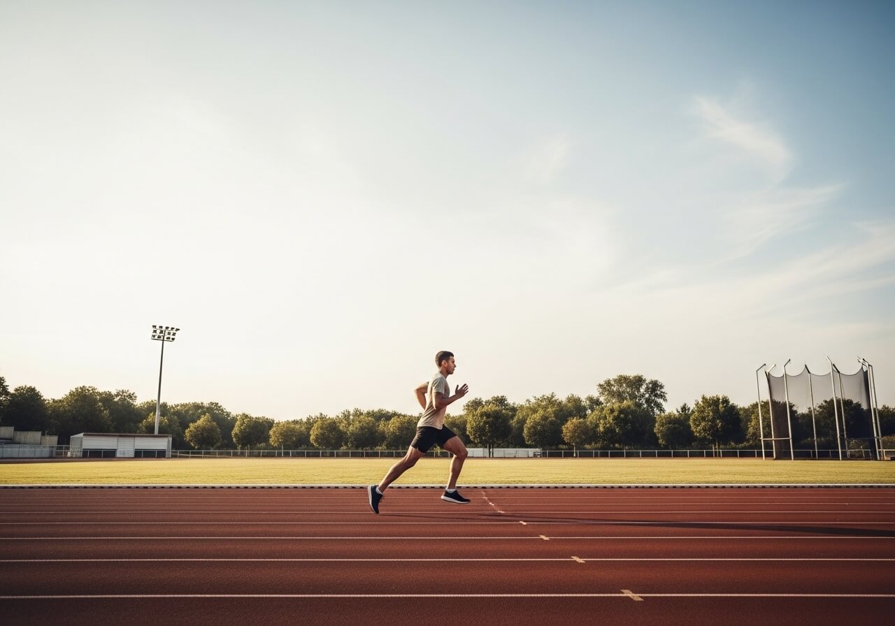 The feeling of steady exertion made more manageable, without turning into a generic fitness scene — caffeine athletic performance
