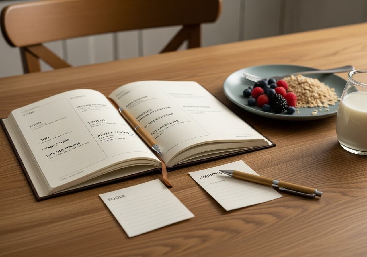 The process of documenting meals and symptoms to spot patterns — food sensitivity testing methods