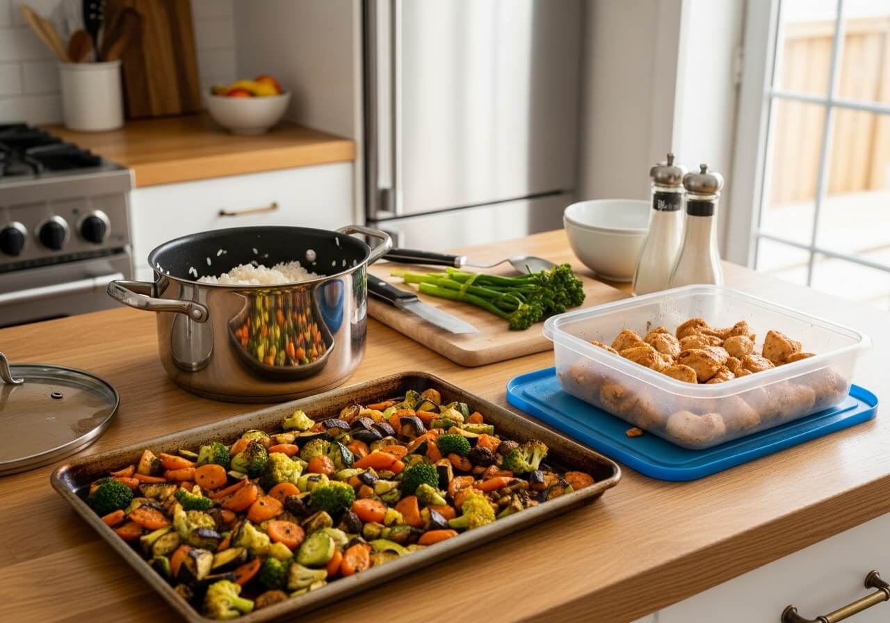 Batch cooking components that make the week easier — how to eat healthy
