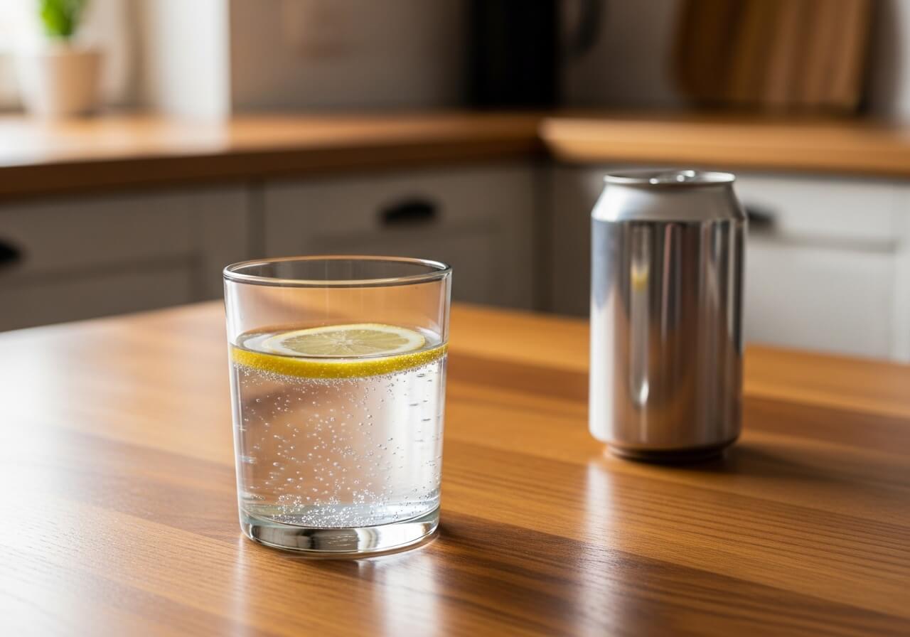 Show one practical dietary swap that reflects the evidence-based pattern of replacing sugary drinks with a healthier beverage — inflammation diet science
