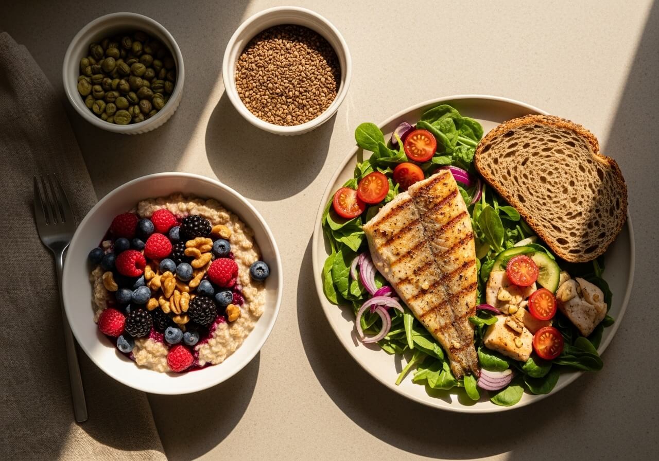 show one representative meal pattern that replaces inflammatory foods with anti-inflammatory choices — inflammatory vs anti inflammatory foods