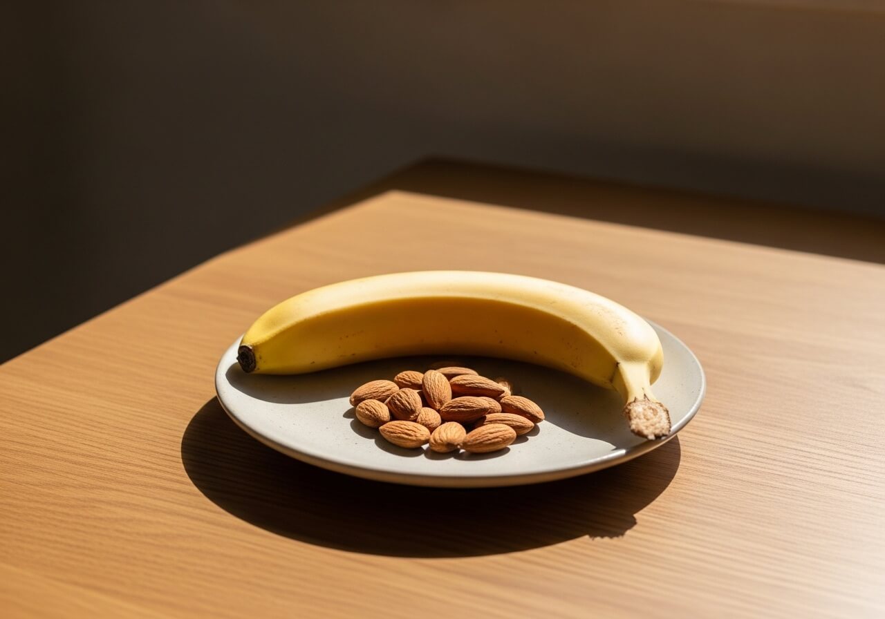 show a light, easy-to-digest carbohydrate-focused pre-cardio snack — nutrient timing by workout type