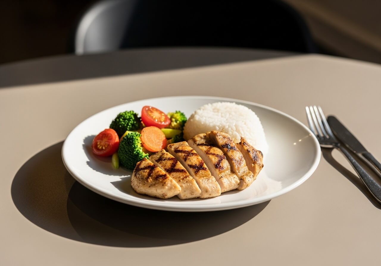 show a protein-rich post-lifting meal within a flexible recovery window — nutrient timing by workout type