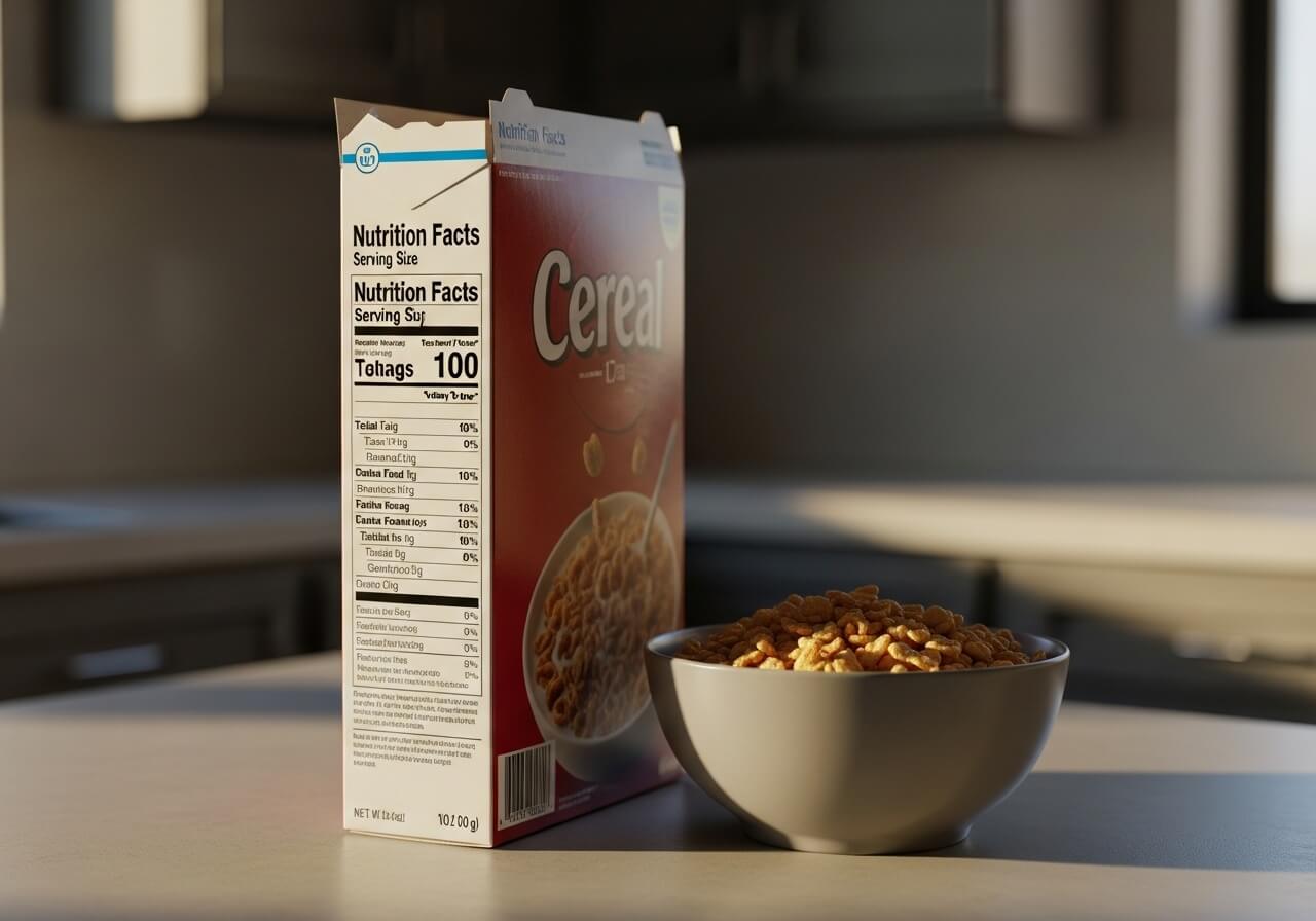 Show that all label numbers are based on one serving, not the whole package — how to read nutrition labels