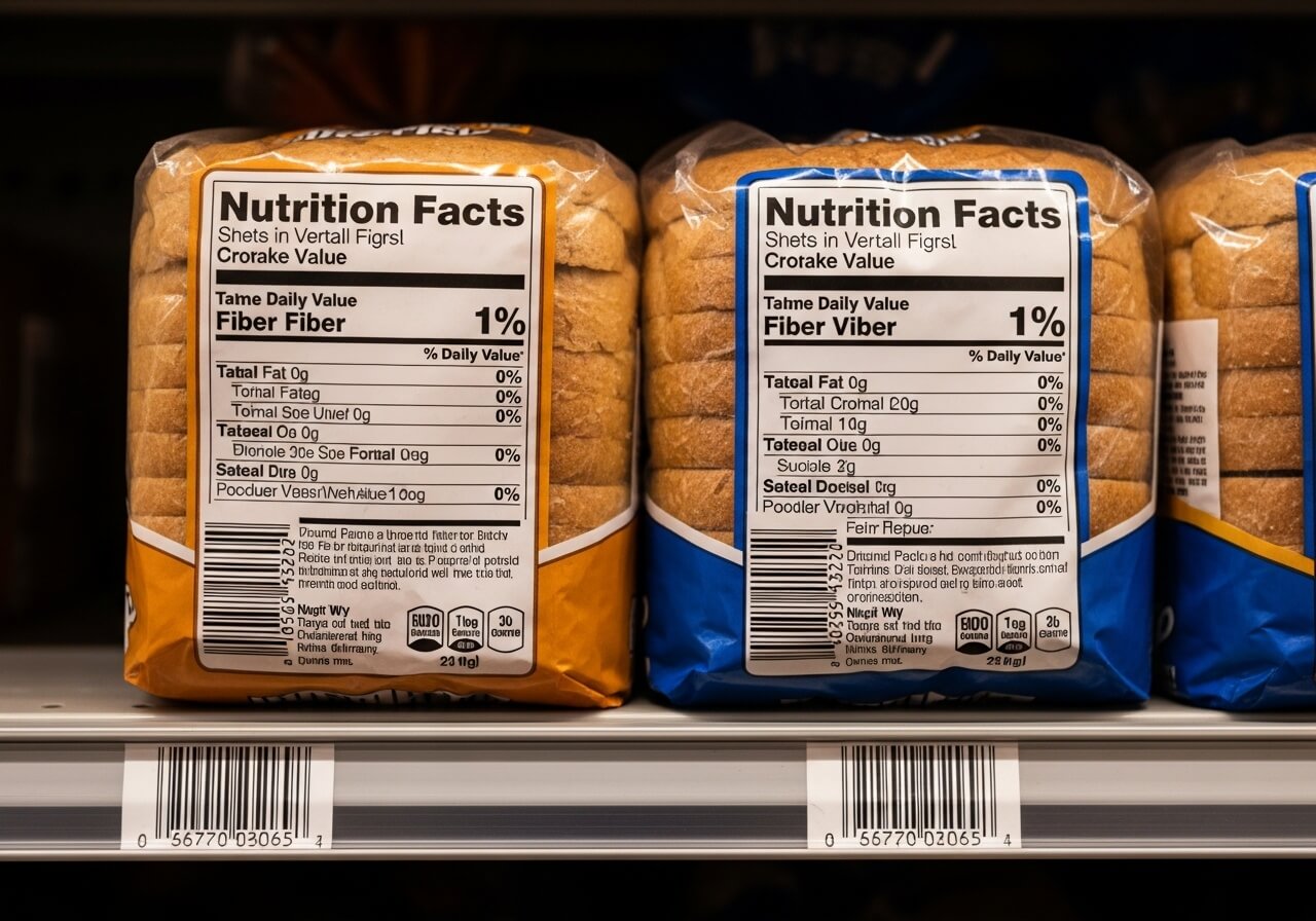 Show how % Daily Value helps compare nutrient levels at a glance — how to read nutrition labels