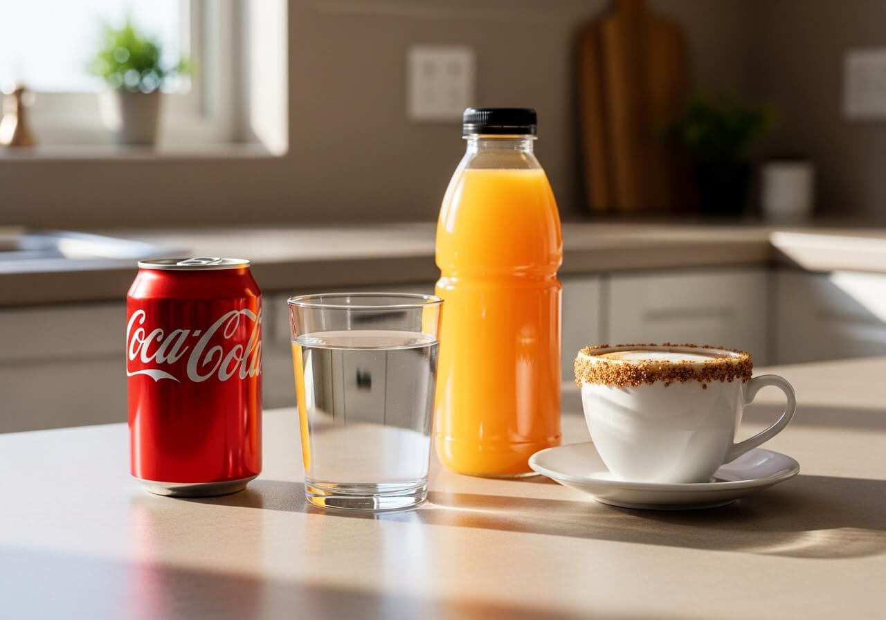 Show that hydration supports normal metabolism by replacing calorie-dense drinks with water — hydration weight loss fitness