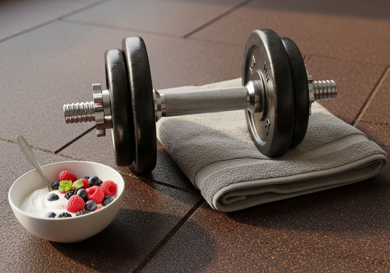 Show the repair-and-rebuild process that happens after resistance training — protein timing muscle building